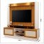 Home para Sala Antares Tv 55" Off-White/Cedro